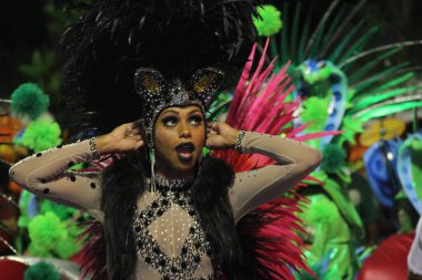 Rio de Janeiro - RJ, 25 / 02 / 2020 - Escola de samba Mocidade Independente de Padre Miguel, na concentracao para o desfile do grupo)