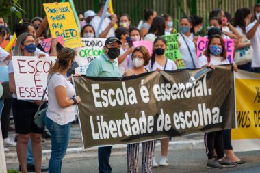 Sao Paulo Belediye Başkanı Tabaos Barajı 'nı ziyaret etti. 14 Eylül 2020, Sao Paulo, Brezilya: Sao Paulo Belediye Başkanı Bruno Covas, Taboao Reservoir - Aricanduva 2 'nin çalışmalarını ziyaret etti.,