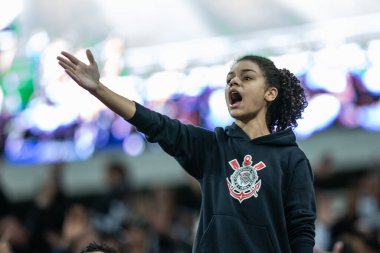 SAO PAULO - 12 Şubat 2020: COPA LİBERTADORES 2020 CORINTHIANS-GUARANI Corinthians karşı Guarani takımı (Paraguay) Copa Libertadores da America 2020, Arena Corinthians