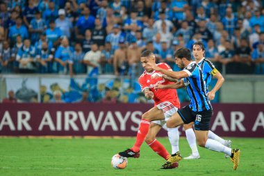 PORTO ALEGRE - FEB15, 2020: INTER VS GREMIO - during a match against Gremio, validated by the semifinal of the Gaucho 2020 Championship, at the Beira-Rio stadium, in Porto Alegre
