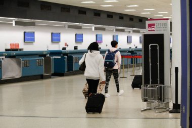 ATLANTA, ABD - 22 Ocak 2020 HARTSFIELD JACKSON ATLANTA HAVAALANI Hartsfield-Jackson Atlanta Havaalanında hareket