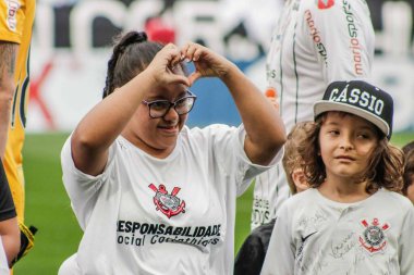 SAO PAULO - OCT 19, 2019: CORINTHIANS during the match between valid for the 27th round of the Brazilian Championship, at the Corinthians Arena in Itaquera