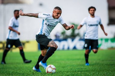 Porto Alegre - Ekim 02, 2019: Gremio 'ya karşı oynanan maçta, Amerika' nın Copa Libertadores takımının yarı finallerinde 1. maçta geçerlidir.