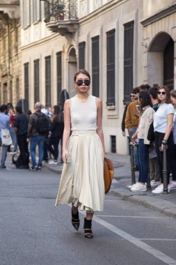 Milan - İtalya, 21 / 09 / 2019 - MOVIMENTACAO - Movimentacao entes do desfile da Armani SS20 na Milan Moda Haftası 2019. (Fotoğraf: Vanessa Canoso / Haber 2 / Depozito Fotoğrafları) 