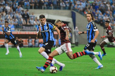 PORTO ALEGRE - FEB 22, 2020: GREMIO - during a match against Gremio, validated by the semifinal of the Gaucho 2020 Championship, at the Beira-Rio stadium, in Porto Alegre
