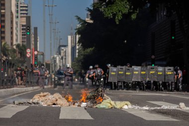 SAO PAULO, SP, 07.05.2020 -  Protests against Jair Bolsonaro in sao Paulo, Brasil  