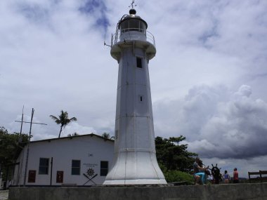 Espirito Santo 'daki Santa LUZIA Deniz Feneri. 22 Ocak 2021 'de, Vila Velha, Espirito Santo, Brezilya: 1871' de faaliyete başlayan Deniz fenerinde hareket D. Pedro II tarafından başlatıldı.