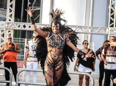 Sao Paulo, 25 Ocak 2020 - SAMBA VAI VAI OKULU TEKNİKİ - Escola de Samba Vai Vai 'nin teknik provası Sao Paulo' nun kuzeyinde Anhembi 'de gerçekleşti. 