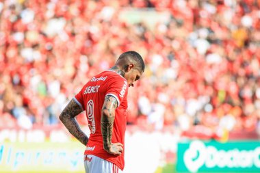 PORTO ALEGRE - FEB15, 2020: INTER VS GREMIO - during a match against Gremio, validated by the semifinal of the Gaucho 2020 Championship, at the Beira-Rio stadium, in Porto Alegre
