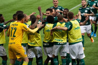 SAO PAULO, SP, BRAZIL, 28.11.2020: Sao Paulo, Brezilya 'da iki takım arasında futbol maçı