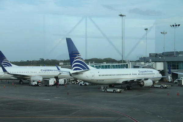 Tocumen Panama 2021 Movimento Aeroporto Internacional Tocumen Panamá — Fotografia de Stock