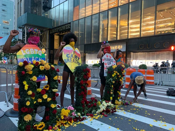 Black Lives Matter Protestieren Trump Tower Juli 2020 New York — Stockfoto