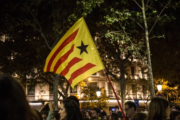 Barcelone Espagne 2019 Manifestation Pour Liberté Catalogne — Photo