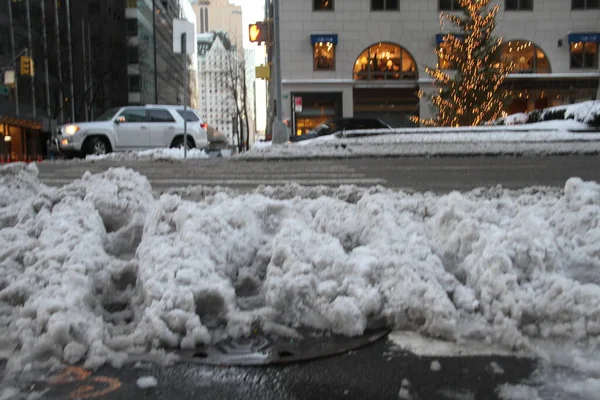 Νεο Aftermath Της Blizzard Στη Νέα Υόρκη Δεκεμβρίου 2020 Νέα — Φωτογραφία Αρχείου