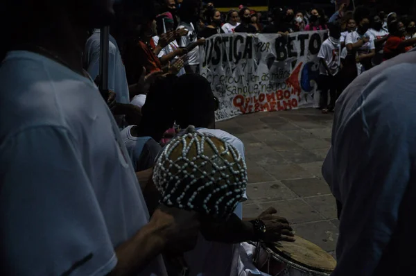 Pessoas Prestam Homenagem Falecido Blackman João Alberto Novembro 2020 Porto — Fotografia de Stock