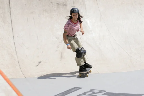 Sao Paulo 2019 Skate Atletas Femininas Durante Park World Skate — Stockfoto