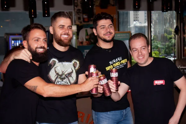 Sao Paulo 2020 Lanzamiento Cerveza Neto Cristiano Brahma Duplo Malte — Foto de Stock