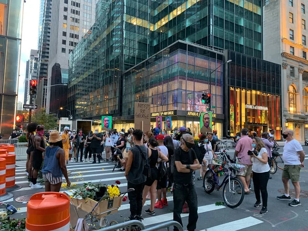 Black Lives Matter Protest Trump Tower July 2020 New York — Stock Photo, Image