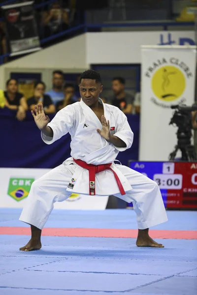 Uberlandia 2019 Karate Lucas Santos Matheus Gomes Disputa Pela Medalha —  Fotos de Stock