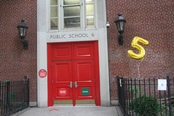 Nova York Eua 2020 Reabertura Escola Nova York Alunos Ensino — 图库照片