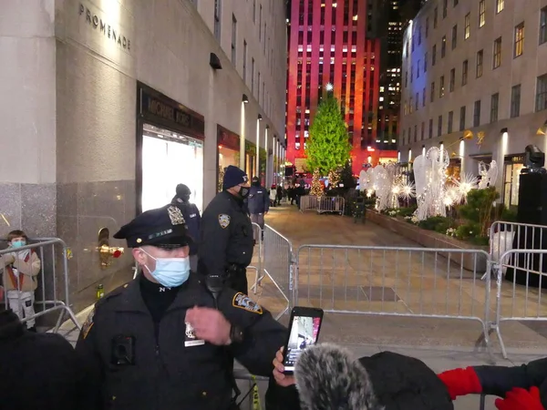 December 2020 New York Usa Rockfeller Christmas Tree Lighting Ceremony — Stock Photo, Image