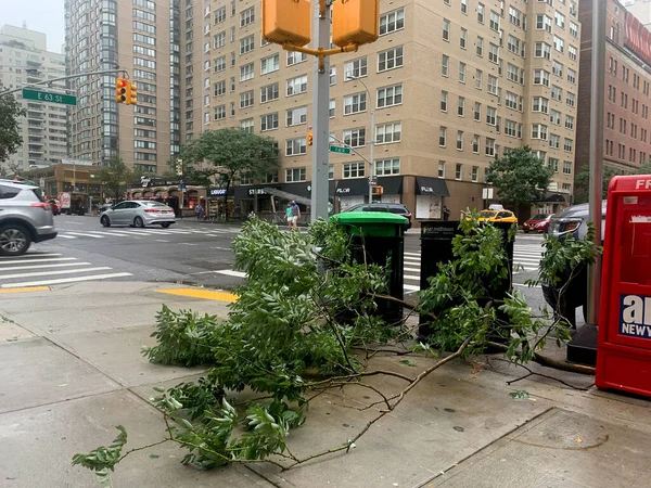 Nova York Eua 2020 Clima Danos Tempestade Tropical Isaias Manhattan —  Fotos de Stock