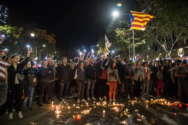 Barcelona Spagna 2019 Protesta Libertà Della Catalogna — Foto Stock