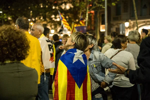 Barcelone Espagne 2019 Manifestation Pour Liberté Catalogne — Photo