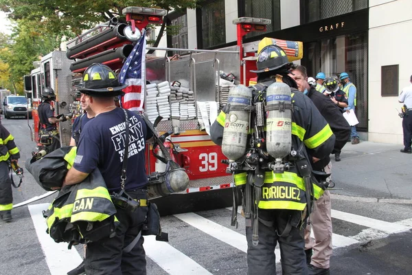 Října 2020 New York Usa Velký Únik Plynu Budově Východní — Stock fotografie