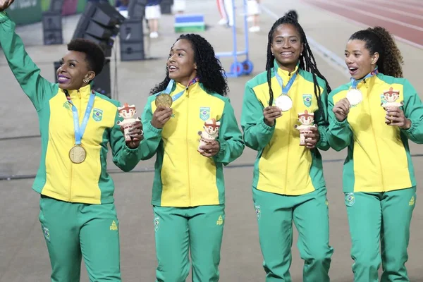 Lima Peru 2019 Comemoracao Femino Nun Kurumu Son Revesamento 4X100 — Stok fotoğraf