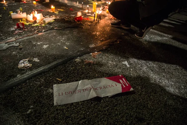 Barcelona Spanien 2019 Protest Für Die Freiheit Kataloniens — Stockfoto