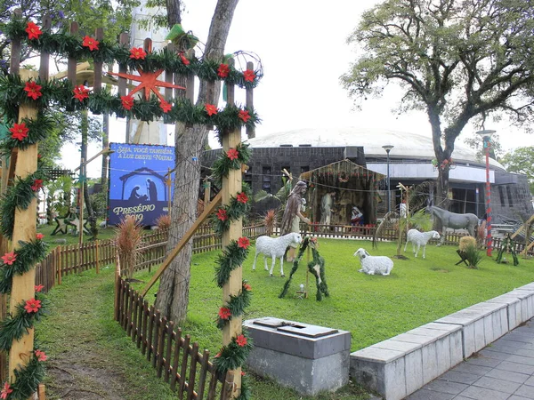 Curitiba 2019 Boże Narodzenie Crib Szopka Bożonarodzeniowa Sanktuarium Matki Bożej — Zdjęcie stockowe