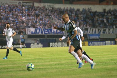 Porto Alegre - Ekim 02, 2019: Gremio 'ya karşı oynanan maçta, Amerika' nın Copa Libertadores takımının yarı finallerinde 1. maçta geçerlidir.