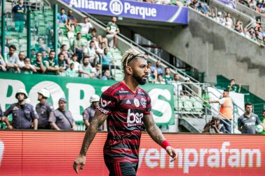 SAO PAULO - OCT 26, 2019: BRASILEIRAO - Match brasileirao, valid for the 21 round of the Brazilian Championship, at Estadio do Morumbi, west zone of Sao Paulo