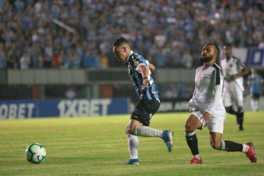Porto Alegre - Ekim 02, 2019: Gremio 'ya karşı oynanan maçta, Amerika' nın Copa Libertadores takımının yarı finallerinde 1. maçta geçerlidir.