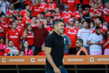 PORTO ALEGRE - FEB 11, 2020: INTER VS UNIVERSIDAD DE CHILE - scored during the return match against Univerisad de Chile, validated by the second phase of the Copa Libertadores da America 2020, at the stadium
