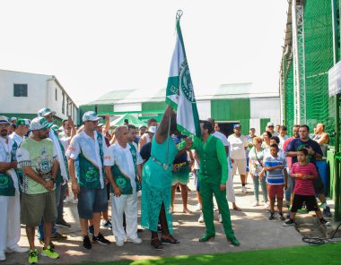SAO PAULO, SP, 11.20.2019 - Mancha Verde - Mancha Verde Okulu Paulinho Serdan 'ın başkanı, bu Çarşamba günü öğleden sonra So Paulo' da toplumsal alanın açılışı sırasında. Kara vicdan günü