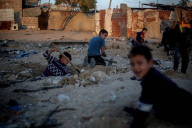 GAZA (PALESTINA), 12 / 01 / 2021 - Filistin 'in Gazze kentindeki şehir sahnesi 