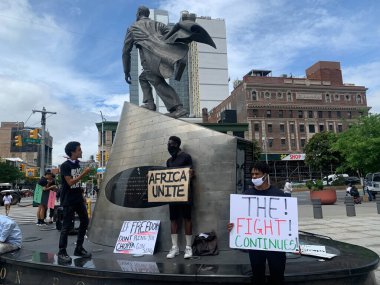 NEW YORK, 28 / 08 / 2020 - Siyahi HAYATLARI DURANTE O 57 ANIVERSARIO DA HISTORICA MARCHA DE MARTIN LUther King