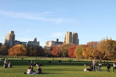 29 Kasım 2020, New York, ABD: İnsanlar koşu yaparken, bisiklete binerken, fayton sürerken ve Central Park 'ta Covid-19 salgınının ortasında eğlenirken görülüyor. (Fotoğraf: Niyi Fote / TheNews2 / Depozito Fotoğrafları) 