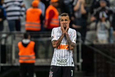 SAO PAULO - 12 Şubat 2020: COPA LİBERTADORES 2020 CORINTHIANS-GUARANI Corinthians karşı Guarani takımı (Paraguay) Copa Libertadores da America 2020, Arena Corinthians