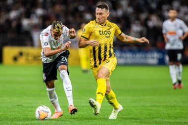 SAO PAULO - 12 Şubat 2020: COPA LİBERTADORES 2020 CORINTHIANS-GUARANI Corinthians karşı Guarani takımı (Paraguay) Copa Libertadores da America 2020, Arena Corinthians