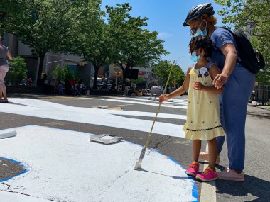 NEW YORK, 28 / 08 / 2020 - Siyahi HAYATLARI DURANTE O 57 ANIVERSARIO DA HISTORICA MARCHA DE MARTIN LUther King