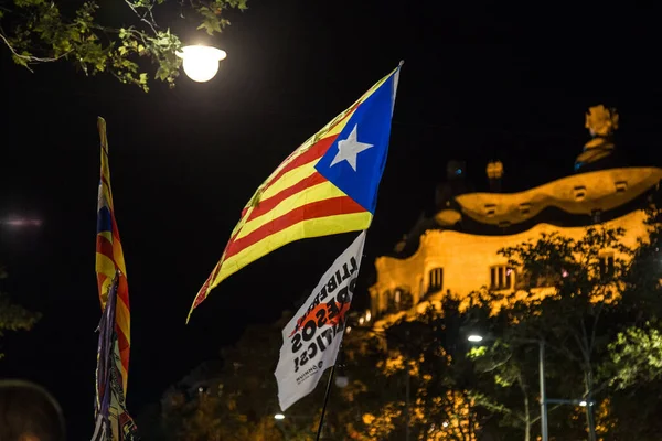 Barcelone Espagne 2019 Manifestation Pour Liberté Catalogne — Photo