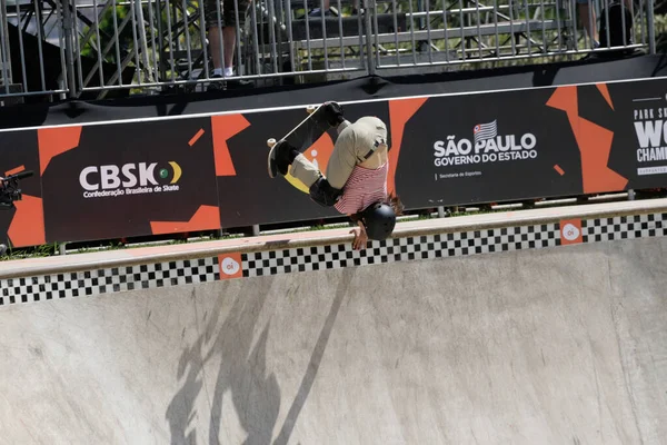 Sao Paulo 2019 Skate Atletas Femininas Durante Park World Skate — Stok fotoğraf