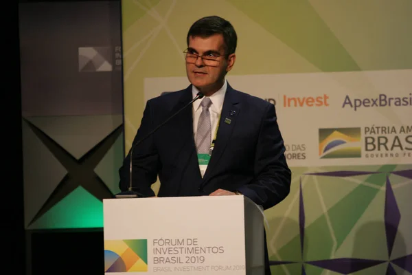 Sao Paulo 2019 Forum Investimentos Brasil 2019 Presidente Republica Brasil — Stok fotoğraf