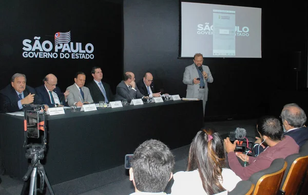 Sao Paulo 2019 Губернатор Жоао Дориа Объявил Новости Встрече — стоковое фото