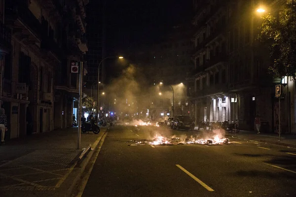Barcelona Spanien 2015 Protest För Kataloniens Frihet — Stockfoto