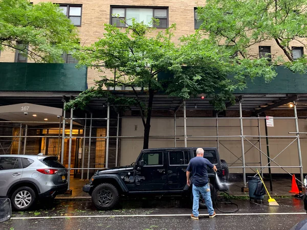 Daños Causados Por Tormenta Tropical Isaias Manhattan Nueva York —  Fotos de Stock