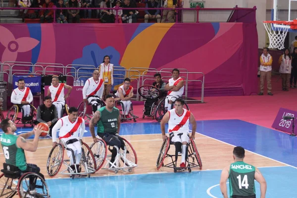 Lima Peru 2019 Jogo Basquete Entre Selecao Brasil Peru Estadio — Fotografia de Stock